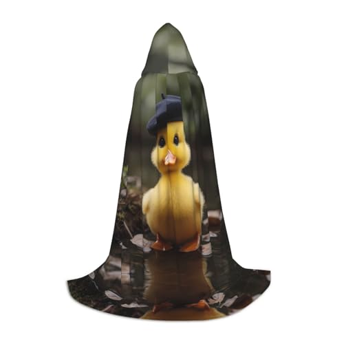 JDbncxe S Halloween Kapuzen Umhang Entchen im Hut Druck - Unisex Kostüm Umhang für Cosplay Comic Ausstellung Karneval Party JDbncxe S Halloween Kapuzen Umhang Entchen im Hut Druck - Unisex Kostüm Umhang für Cosplay Comic Ausstellung Karneval Party von JDbncxe