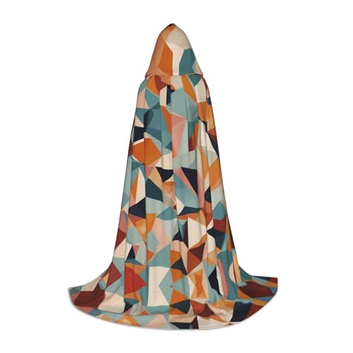JDbncxe S Halloween-Kapuzenumhang, farbiger Rhombus-Druck, Unisex-Kostüm-Umhang für Cosplay, Comic-Ausstellung, Karnevalsparty JDbncxe S Halloween-Kapuzenumhang, farbiger Rhombus-Druck, Unisex-Kostüm-Umhang für Cosplay, Comic-Ausstellung, Karnevalsparty von JDbncxe
