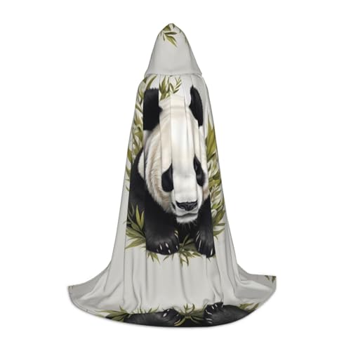 JDbncxe S Halloween Kapuzenumhang Bambus Blatt Panda Druck - Unisex Kostüm Umhang für Cosplay, Comic Ausstellung, Karneval Party JDbncxe S Halloween Kapuzenumhang Bambus Blatt Panda Druck - Unisex Kostüm Umhang für Cosplay, Comic Ausstellung, Karneval Party von JDbncxe