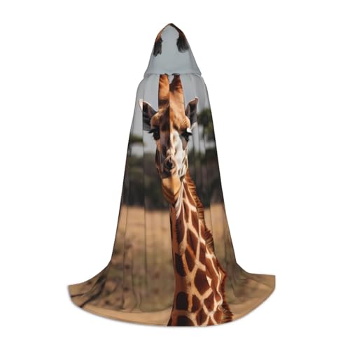 JDbncxe S Halloween Kapuzenumhang Niedlich Giraffe Druck - Unisex Kostüm Umhang für Cosplay, Comic Ausstellung, Karneval Party JDbncxe S Halloween Kapuzenumhang Niedlich Giraffe Druck - Unisex Kostüm Umhang für Cosplay, Comic Ausstellung, Karneval Party von JDbncxe