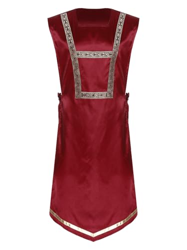 JEATHA Damen Herren Satin Lob Tanz Tunika Praise Worship Satin Tops Mit Schnürung Für Liturgischen Lyrischen Tanz Burgundy 3XL JEATHA Damen Herren Satin Lob Tanz Tunika Praise Worship Satin Tops Mit Schnürung Für Liturgischen Lyrischen Tanz Burgundy 3XL von JEATHA