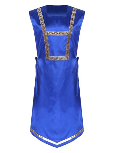 JEATHA Damen Herren Satin Lob Tanz Tunika Praise Worship Satin Tops Mit Schnürung Für Liturgischen Lyrischen Tanz Königsblau 3XL JEATHA Damen Herren Satin Lob Tanz Tunika Praise Worship Satin Tops Mit Schnürung Für Liturgischen Lyrischen Tanz Königsblau 3XL von JEATHA