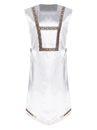 JEATHA Damen Herren Satin Lob Tanz Tunika Praise Worship Satin Tops Mit Schnürung Für Liturgischen Lyrischen Tanz Weiß XXL JEATHA Damen Herren Satin Lob Tanz Tunika Praise Worship Satin Tops Mit Schnürung Für Liturgischen Lyrischen Tanz Weiß XXL von JEATHA