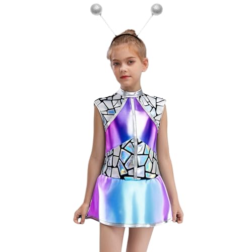 JEATHA Mädchen Space Girl Alien Kostüm Metallic Kleid mit Haarreif Weltall Astronauten Verkleidung Halloween Karneval Performance Tanzkostüm Blauer Splitter 170 JEATHA Mädchen Space Girl Alien Kostüm Metallic Kleid mit Haarreif Weltall Astronauten Verkleidung Halloween Karneval Performance Tanzkostüm Blauer Splitter 170 von JEATHA