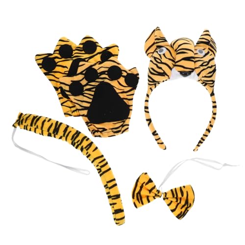 JECOMPRIS 1 Satz Tierisches Stirnband Cartoon Tierkostüm Tiger-kostüm-kit Tigerpfoten-handschuhe Halloween-tigerkostüm Cartoon-tierkopfschmuck Halloween Verkleiden Tiger-stirnband Eisendraht JECOMPRIS 1 Satz Tierisches Stirnband Cartoon Tierkostüm Tiger-kostüm-kit Tigerpfoten-handschuhe Halloween-tigerkostüm Cartoon-tierkopfschmuck Halloween Verkleiden Tiger-stirnband Eisendraht von JECOMPRIS