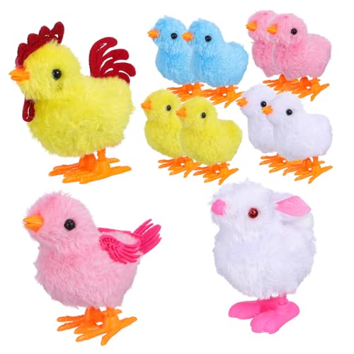 JECOMPRIS 1 Set Aufzieh Hühnchen Weihnachtsform Hühnerspielzeug Uhrwerk Springendes Huhn Süßes Aufzieh Küken Mini Hühner Aufziehspielzeug Ornamente Springendes Cartoon von JECOMPRIS