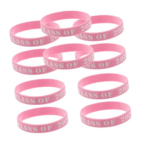 JECOMPRIS 10 Stück Graduierungspartei Armband Nächste Absolventen Willkommen Mädchen Gäste Marine dekoratives Silikonarmband dekoratives Abschlussarmband Silikon -Armbänder Kieselgel Rosa JECOMPRIS 10 Stück Graduierungspartei Armband Nächste Absolventen Willkommen Mädchen Gäste Marine dekoratives Silikonarmband dekoratives Abschlussarmband Silikon -Armbänder Kieselgel Rosa von JECOMPRIS