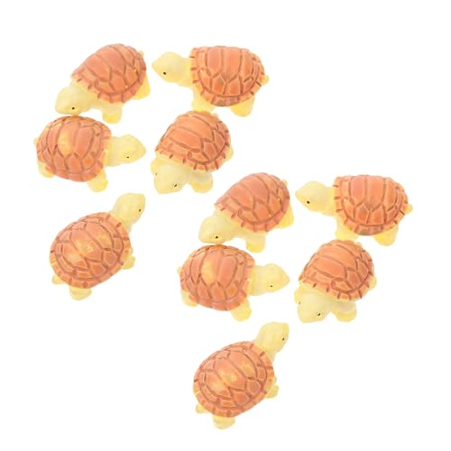 JECOMPRIS 10 Stück Teiliges Aquarium Deko Kleine Realistische Schildkröten aus Umweltfreundlichem Resin Kompakt Leicht Naturgetreu Gestaltet für Aquarien und Schildkrötenbecken Dekorativ von JECOMPRIS