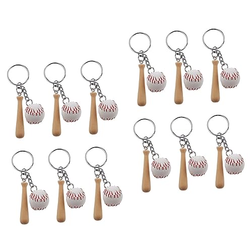 JECOMPRIS 12 Stück Teiliges Baseball Schlüsselanhänger PU Sportliches Partyzubehör für Geburtstage und Sportveranstaltungen Trendige und Kreative Designs von JECOMPRIS