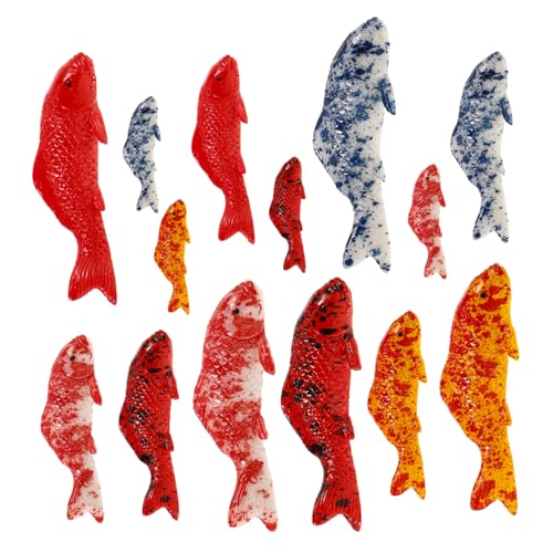 JECOMPRIS 15 Stück Miniatur Fisch Figuren Teiliges Resin Fisch Dekoration für Aquarien und Lebendige Koi und Cartoon Fische für Kreative Arrangements JECOMPRIS 15 Stück Miniatur Fisch Figuren Teiliges Resin Fisch Dekoration für Aquarien und Lebendige Koi und Cartoon Fische für Kreative Arrangements von JECOMPRIS