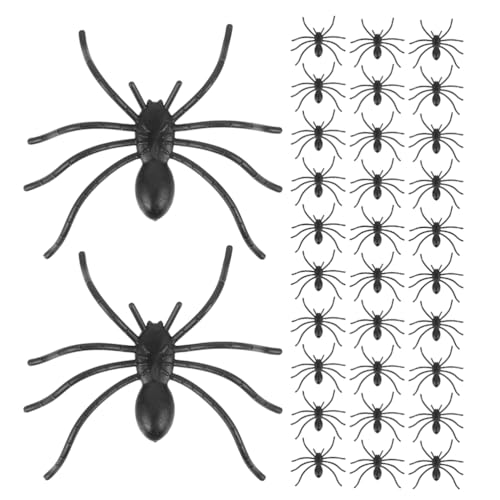 JECOMPRIS 150 Stück realistische Plastikspinnen: Halloween-Falschspinnen-Spielzeug, Streich-Requisiten für kleine gruselige Halloween-Spukhaus-Trick-Party-Dekorationen JECOMPRIS 150 Stück realistische Plastikspinnen: Halloween-Falschspinnen-Spielzeug, Streich-Requisiten für kleine gruselige Halloween-Spukhaus-Trick-Party-Dekorationen von JECOMPRIS