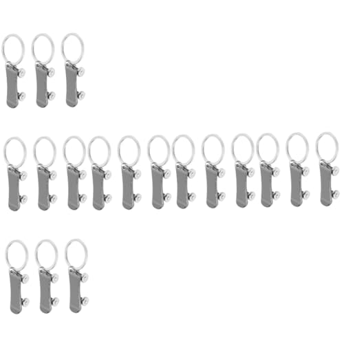 JECOMPRIS 18 Stk Schlüsselanhänger auto schlüssel halter Brieftaschenschlüsselhalter Schlüsselbund Skateboard Schlüsselverzierungen Hängende Ornamente für Taschen Metall schmücken Zubehör von JECOMPRIS