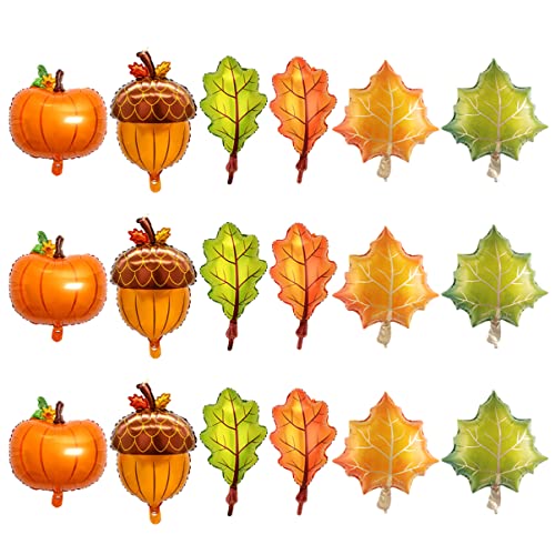 JECOMPRIS 18 Stück Teiliges Herbst Partyballon für Thanksgiving mit Kürbis Ahornblättern und Dekoration für Shower und Erntedankfest JECOMPRIS 18 Stück Teiliges Herbst Partyballon für Thanksgiving mit Kürbis Ahornblättern und Dekoration für Shower und Erntedankfest von JECOMPRIS