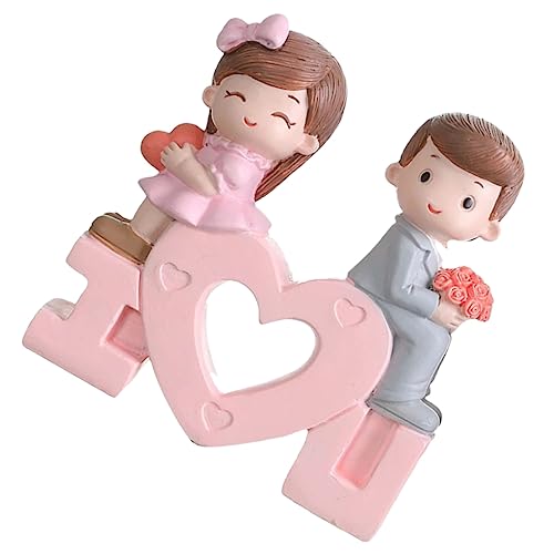 JECOMPRIS 1Stück Valentinstag Brautpaar Figuren aus Harz Realistische Kuchendekoration für Hochzeit und Hochwertige Umweltfreundliche Ornamente für Besondere Anlässe von JECOMPRIS