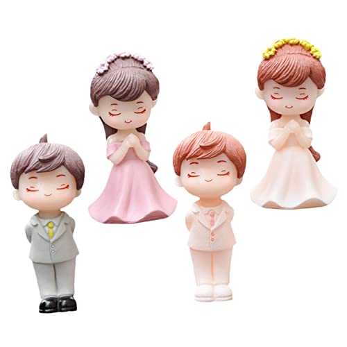 JECOMPRIS 2 Paare Hochzeitsfiguren Cartoon Brautpaar Figuren Hochzeitstorte Dekoration Süße Puppen für Valentinstag und Tischdeko Realistisch Langlebig Kreatives Design JECOMPRIS 2 Paare Hochzeitsfiguren Cartoon Brautpaar Figuren Hochzeitstorte Dekoration Süße Puppen für Valentinstag und Tischdeko Realistisch Langlebig Kreatives Design von JECOMPRIS