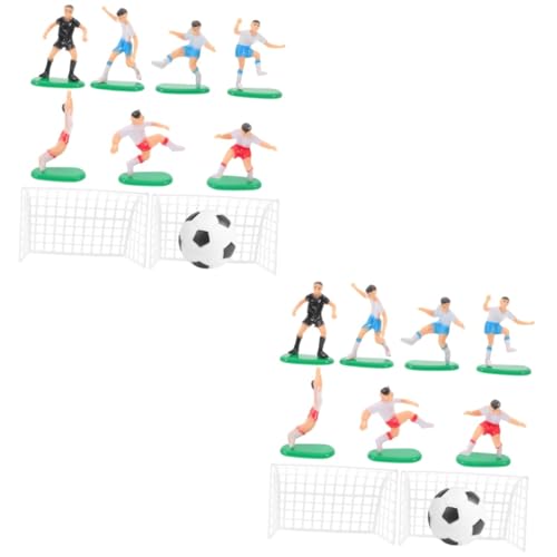 JECOMPRIS 2 Sätze Dekoration der Fußballmannschaft Fußballkuchen -Top Sport Fußball-Geburtstagskuchendekoration übereinstimmen Thema Fußballkuchendekor Fußball-Kuchendekoration PVC von JECOMPRIS