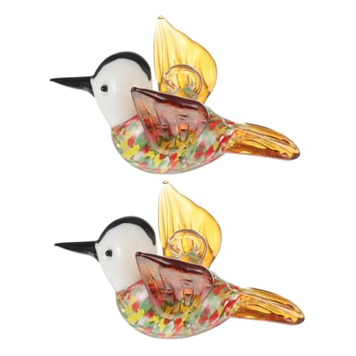 JECOMPRIS 2 Stück Glas Hummingbird Dekoration Farbige Glasvögel mit Aufhängeöse Polierte und Gebürstete Oberfläche Fliegende Vogelanhänger für Garten Wohnraumdeko JECOMPRIS 2 Stück Glas Hummingbird Dekoration Farbige Glasvögel mit Aufhängeöse Polierte und Gebürstete Oberfläche Fliegende Vogelanhänger für Garten Wohnraumdeko von JECOMPRIS