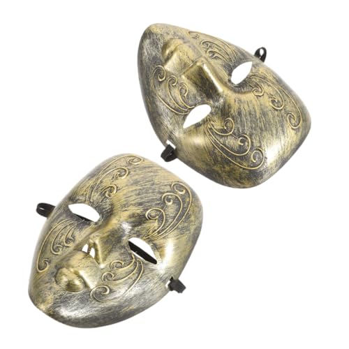 JECOMPRIS 2 Stück Retro Maskerade Maske für Erwachsene Vintage Vollgesichtsmaske für Karneval Kostüm Party Dekoration Teiliges Stilvolle Komfortable Masken für Unvergessliche Events von JECOMPRIS