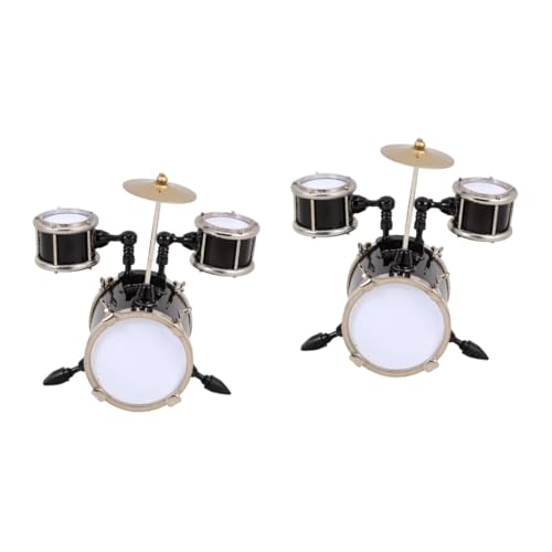 JECOMPRIS 2 Stück Schlagzeug Modell Schwarzes Musikinstrument für Puppenhaus Dekoration für Geburtstagsgeschenke und Kreative Partys Hochwertiges Zubehör für Miniaturwelt JECOMPRIS 2 Stück Schlagzeug Modell Schwarzes Musikinstrument für Puppenhaus Dekoration für Geburtstagsgeschenke und Kreative Partys Hochwertiges Zubehör für Miniaturwelt von JECOMPRIS