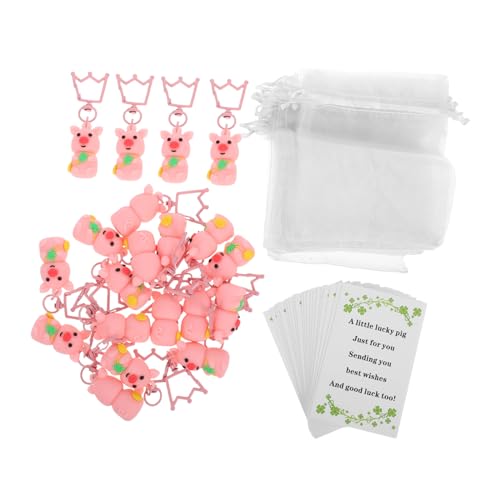 JECOMPRIS 20 Pcs Tragbarer Tasche Charme Anhänger Mit Niedlichen Tierschlüsselketten Und Lucky Leaf Keyring Für Handtasche Anhänger von JECOMPRIS