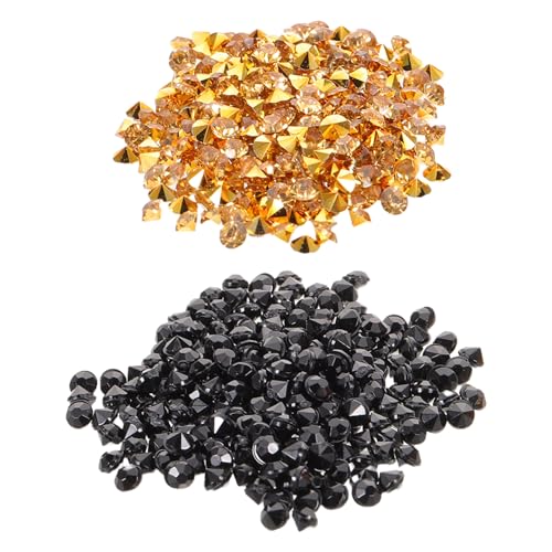 JECOMPRIS 2er-Pack Tischstreuer aus Acryldiamanten in Gold und Schwarz, funkelnde Edelsteine für Hochzeitsdekorationen, Vasenfüller, Party-Konfetti und Feiertags-Tischdekorationen JECOMPRIS 2er-Pack Tischstreuer aus Acryldiamanten in Gold und Schwarz, funkelnde Edelsteine für Hochzeitsdekorationen, Vasenfüller, Party-Konfetti und Feiertags-Tischdekorationen von JECOMPRIS