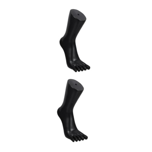 JECOMPRIS 2st Ausstellungsständer Für Fußmodelle Schaufensterpuppenfußständer Fußsocken Schaufensterpuppe Mannequin-fußsockenanzeige Schaufensterpuppe Mit Weiblichen Füßen Black Pvc von JECOMPRIS