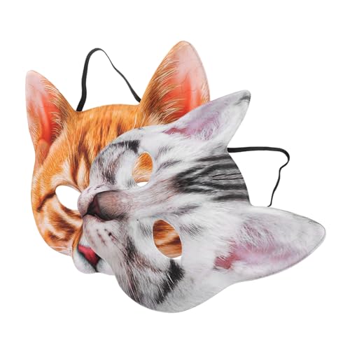 JECOMPRIS 2stücke Katzenmaske Für Karneval Und Halloween Lustige Tiermaske Aus Komfortablem Material Atmungsaktiv Und Realistische Details Für Kostümpartys Und Fotoshootings JECOMPRIS 2stücke Katzenmaske Für Karneval Und Halloween Lustige Tiermaske Aus Komfortablem Material Atmungsaktiv Und Realistische Details Für Kostümpartys Und Fotoshootings von JECOMPRIS