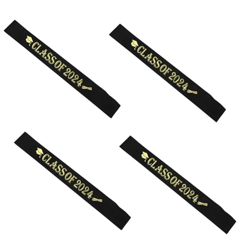 JECOMPRIS 4Stücke Schwarze Satin Schärpen Für Absolventen Abschlussfeier Partyzubehör Abschluss Gürtel Absolventenschärpe Für Feierlichkeiten Und Jubiläen JECOMPRIS 4Stücke Schwarze Satin Schärpen Für Absolventen Abschlussfeier Partyzubehör Abschluss Gürtel Absolventenschärpe Für Feierlichkeiten Und Jubiläen von JECOMPRIS