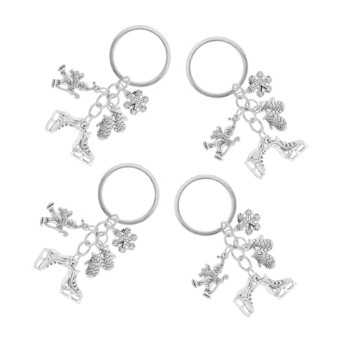 JECOMPRIS 4stücke Schlittschuh Schlüsselanhänger Detaillierte Eiskunstlauf Charms Für Taschen Schlüssel Und Schmuck Kreative Für Skating-fans Und Winterliebhaber von JECOMPRIS