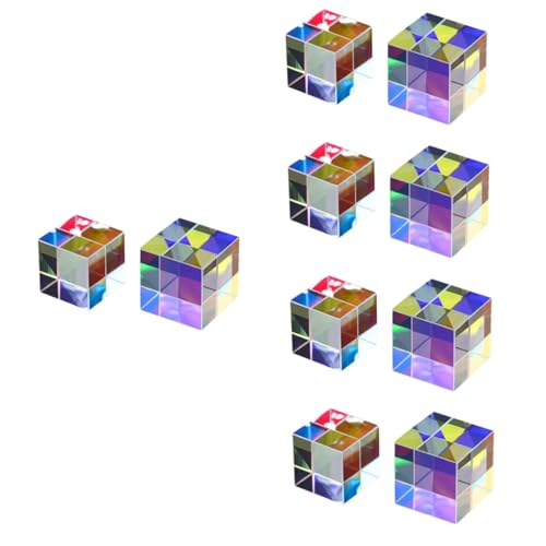JECOMPRIS 5 Sätze Spektrometer Optische Lehrprismen Optisches Experiment Würfelprismen Prismendekor Desktop-ornament Physikexperiment Prismen Prop Physik-experiment-tool Spiegel 2 Stück * 5 von JECOMPRIS