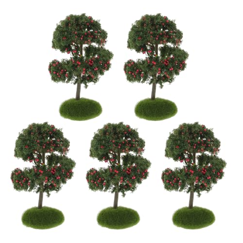 JECOMPRIS 5 Stück künstliche Miniatur-Obstbäume: Realistische Apfelbaummodelle – Modellpflanzen aus Kunststoff für Sandtisch, DIY-Mikro-Landschaftsdekoration JECOMPRIS 5 Stück künstliche Miniatur-Obstbäume: Realistische Apfelbaummodelle – Modellpflanzen aus Kunststoff für Sandtisch, DIY-Mikro-Landschaftsdekoration von JECOMPRIS