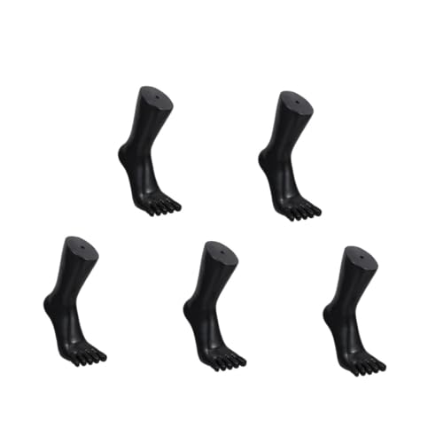 JECOMPRIS 5st Ausstellungsständer Für Fußmodelle Fuß Schaufensterpuppe Fußpuppe Für Socken Fußmodell Aus Kunststoff Füße Modell Socken-mannequin-fuß-display Realistische Füße Black Pvc von JECOMPRIS