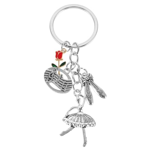 JECOMPRIS 6 Stück Ballettschuh Schlüsselanhänger mit Blumenanhänger und Ballerina Figur Langlebiger Taschen und Autoschlüsselanhänger Stilvolles für Tänzer und Tanzliebhaber JECOMPRIS 6 Stück Ballettschuh Schlüsselanhänger mit Blumenanhänger und Ballerina Figur Langlebiger Taschen und Autoschlüsselanhänger Stilvolles für Tänzer und Tanzliebhaber von JECOMPRIS