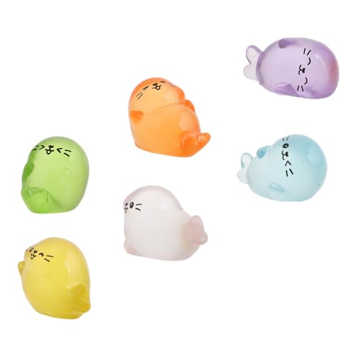 JECOMPRIS 6 Stück Mini -Siegeldekoration Miniatur-Siegelfigur Mini-Statue Siegel Figur Puppenhausfiguren Miniaturfiguren Dollhouse -Figur Miniatur Siegel Versiegelung Harz von JECOMPRIS