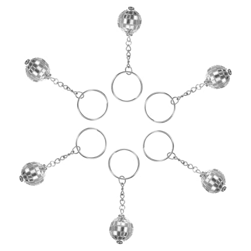 JECOMPRIS 6Stücke Disco Kugel Schlüsselanhänger Entzückendes Ornament für Taschen Leicht und Robust Dekoration und Jahre Retro Design JECOMPRIS 6Stücke Disco Kugel Schlüsselanhänger Entzückendes Ornament für Taschen Leicht und Robust Dekoration und Jahre Retro Design von JECOMPRIS