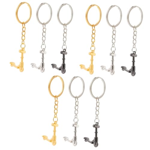JECOMPRIS 9 Stk Scooter-Schlüsselanhänger Schlüsselanhänger aus Metall Abschlussgeschenk Schlüsselbund schlüsselanhänger kinder Tragetasche alle Handtasche Schlüsselanhänger Roller von JECOMPRIS