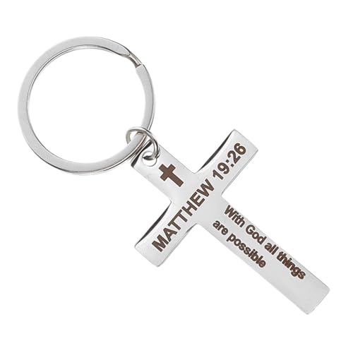 JECOMPRIS Cross Keychain Edelstahl Schlüsselring Anhänger Für Freunde Einzigartige Kreuzdesign Geeigneter Gegenwart Schlüsselhalter Ideal Für Bag Hanging Decoration Schoolbag Anhänger JECOMPRIS Cross Keychain Edelstahl Schlüsselring Anhänger Für Freunde Einzigartige Kreuzdesign Geeigneter Gegenwart Schlüsselhalter Ideal Für Bag Hanging Decoration Schoolbag Anhänger von JECOMPRIS