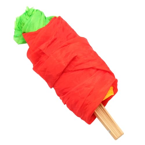 JECOMPRIS Faltbarer Bauchtanzfächer aus Natürlicher Seide mit Farbverlauf Leicht und Flexibel Handgefertigt für Bühne Performance Hochzeit und Party Praktisches Accessoire Zufällige Farbe von JECOMPRIS
