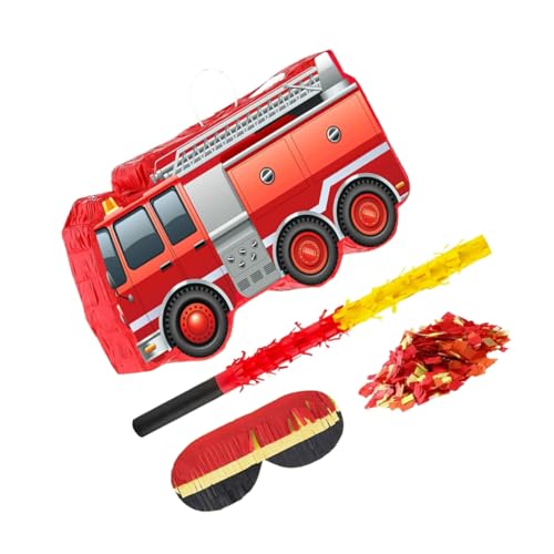JECOMPRIS Feuerwehrfahrzeug Piñata mit Augenbinde und Konfetti Feuerwehr Themenparty Dekoration für Jungen Geburtstagsfeier Zubehör Einfache Montage Spaßiges Partyspiel JECOMPRIS Feuerwehrfahrzeug Piñata mit Augenbinde und Konfetti Feuerwehr Themenparty Dekoration für Jungen Geburtstagsfeier Zubehör Einfache Montage Spaßiges Partyspiel von JECOMPRIS