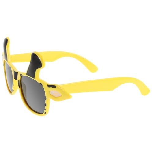 JECOMPRIS Giraffen Sonnenbrille für Lustige Tierbrille für Geburtstag Cosplay und Feierlichkeiten Gelbe Giraffe Party Zubehör für Jungen und Mädchen Vielseitige Tierkostüm Accessoires von JECOMPRIS