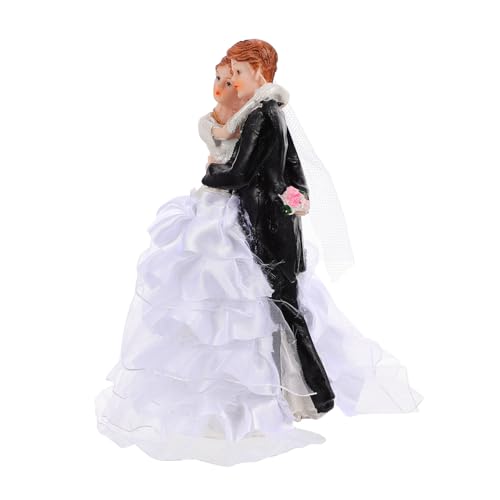 JECOMPRIS Hochzeitskuchenfigur Brautpaar Design Kleine Tortenstecker Dekoration Vielseitig für Party Tisch Kuchenaufsatz Ornament von JECOMPRIS
