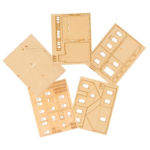 JECOMPRIS Holzmontagemodell Faller Bausatz Walking Dead Bausatz Miniaturgelände Miniatur Antike Gebäude Junge Modellbauer Erwachsene Modellbausätze Hausmodell Golden von JECOMPRIS