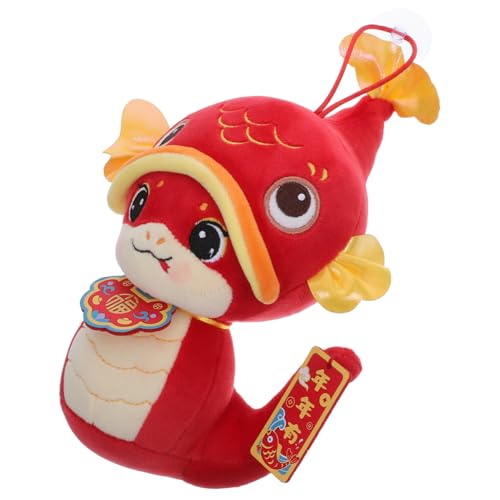 JECOMPRIS Jahr Der Schlange Maskottchen Puppe Schlange Plüschtiere Simulationsspielzeug Tier Stofftier Stofftier Plüschtier Requisiten Schlange Stofftier Ornamente Niedliches Tier Polyester von JECOMPRIS