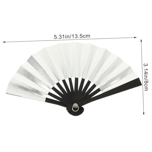 JECOMPRIS Miniatur Papierfächer Handheld Aus Papier Und Für Kinderparty DIY Dekoration Puppen Zubehör Silber Und Langlebig von JECOMPRIS