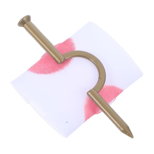 JECOMPRIS Nagel tragen lustiger Fingernagel Halloween -Party -Requisite Werkzeug Blut Nagel durch Fingerstützen Trick Streich Nagel im Finger scherzen April Plastik von JECOMPRIS