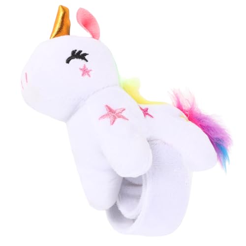 JECOMPRIS Plüsch Einhorn Slap Armband Kuscheliges Umarmungsband für Party Deko Kindergeburtstag Halloween Weihnachten Leichtes Bequemes Handgelenkband Geschenkidee von JECOMPRIS