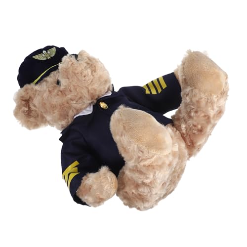JECOMPRIS Plüschbär Airline Uniformbär Airline Pilotenbär Plüschbär Kuscheltier Bär Plüsch Kuscheltier Mit Uniform Plüschbär Mit Uniform Süßes Bärenspielzeug Pp Baumwolle JECOMPRIS Plüschbär Airline Uniformbär Airline Pilotenbär Plüschbär Kuscheltier Bär Plüsch Kuscheltier Mit Uniform Plüschbär Mit Uniform Süßes Bärenspielzeug Pp Baumwolle von JECOMPRIS