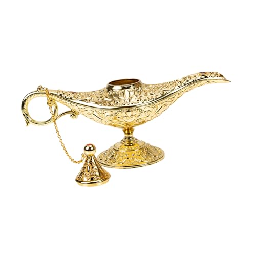 JECOMPRIS Retro Zauberlampe Dekofigur aus Hochwertiger Zinklegierung Langlebige Magische Tischdekoration Goldenes Party und Wohnaccessoire als und Glücksbringer JECOMPRIS Retro Zauberlampe Dekofigur aus Hochwertiger Zinklegierung Langlebige Magische Tischdekoration Goldenes Party und Wohnaccessoire als und Glücksbringer von JECOMPRIS