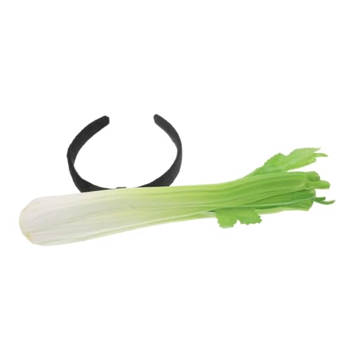 JECOMPRIS Sellerie Haarband Lustiges Selleriekostüm Cosplay-stirnband Sellerie -party -stirnband Sellerie -parteiprop Lustige Foto -requisiten Lustiges Selleriestirnband Grün Schaum von JECOMPRIS