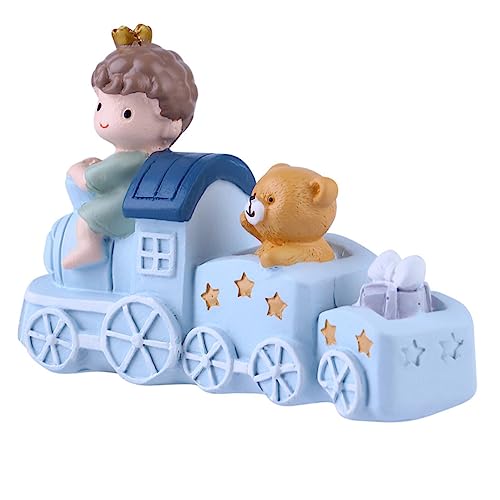 JECOMPRIS Zuckerfreier Zug Kuchen Topper Niedliches Dekorationsornament für Torten und Desserts Einzigartiger Cake Decoration für Geburtstagsfeiern und DIY Projekte von JECOMPRIS